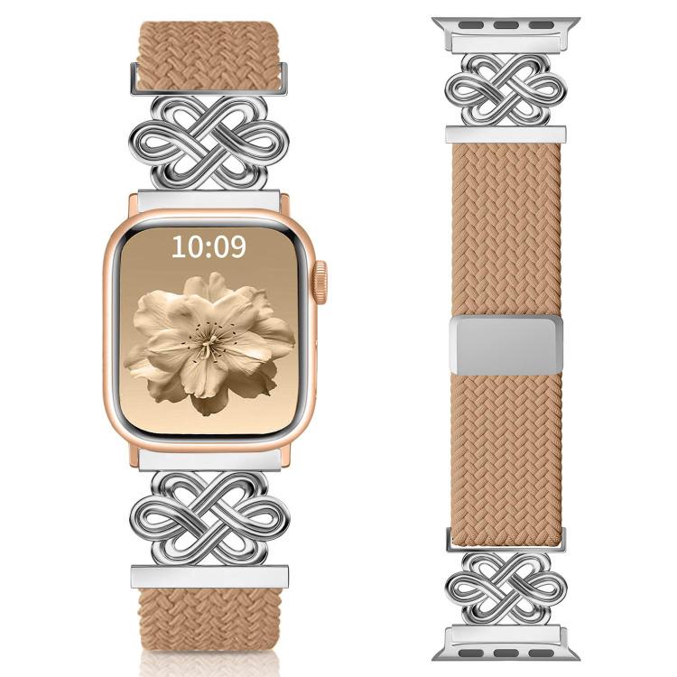 Pulseira de Relógio xDfind com Fecho Magnético em Nylon Trançado Nó Chinês Arco-íris, Para Apple Watch 42 / 44 / 45 / 46 / 49mm, Para Apple Watch 38 / 40 / 41 / S11 42mm