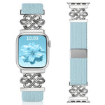 Pulseira de Relógio xDfind com Fecho Magnético em Nylon Trançado Nó Chinês Arco-íris, Para Apple Watch 42 / 44 / 45 / 46 / 49mm, Para Apple Watch 38 / 40 / 41 / S11 42mm