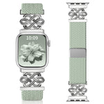 Pulseira de Relógio xDfind com Fecho Magnético em Nylon Trançado Nó Chinês Arco-íris, Para Apple Watch 42 / 44 / 45 / 46 / 49mm, Para Apple Watch 38 / 40 / 41 / S11 42mm