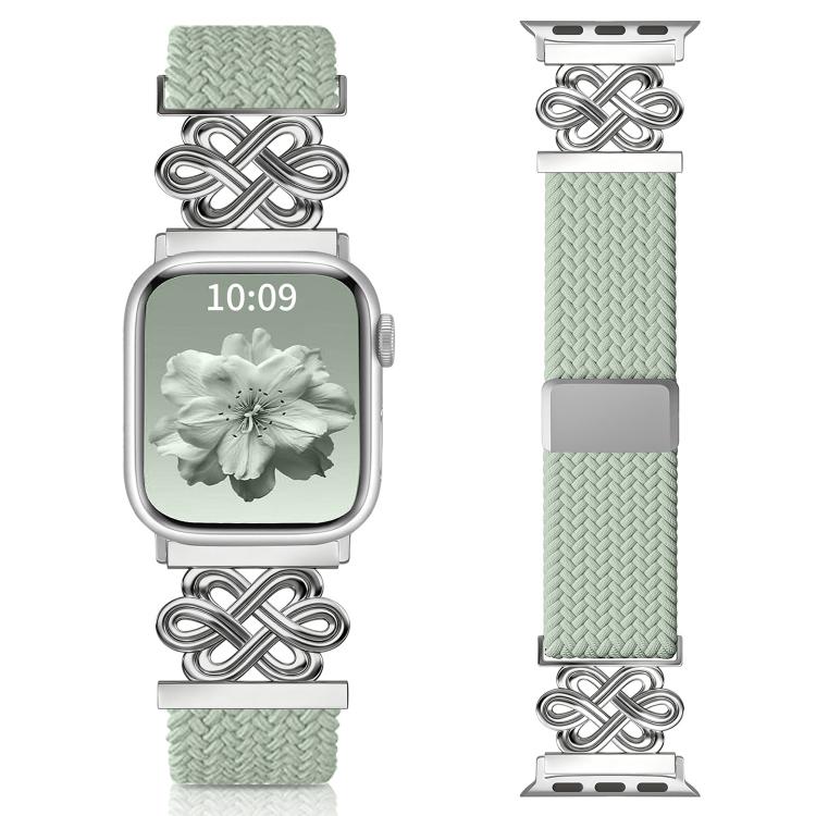 Pulseira de Relógio xDfind com Fecho Magnético em Nylon Trançado Nó Chinês Arco-íris, Para Apple Watch 42 / 44 / 45 / 46 / 49mm, Para Apple Watch 38 / 40 / 41 / S11 42mm