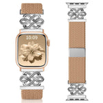 Pulseira de Relógio xDfind com Fecho Magnético em Nylon Trançado Nó Chinês Arco-íris, Para Apple Watch 42 / 44 / 45 / 46 / 49mm, Para Apple Watch 38 / 40 / 41 / S11 42mm