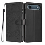Capa de telemóvel em pele vegana com relevo de gato na árvore e fecho de aba, Para iPhone 17e / 16e, Para iPhone 17 Pro Max, Para iPhone 17 Pro, Para iPhone 17, Para iPhone Air, Para iPhone 16 Pro Max