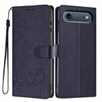 Capa de telemóvel em pele vegana com relevo de gato na árvore e fecho de aba, Para iPhone 17e / 16e, Para iPhone 17 Pro Max, Para iPhone 17 Pro, Para iPhone 17, Para iPhone Air, Para iPhone 16 Pro Max