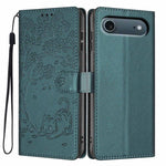 Capa de telemóvel em pele vegana com relevo de gato na árvore e fecho de aba, Para iPhone 17e / 16e, Para iPhone 17 Pro Max, Para iPhone 17 Pro, Para iPhone 17, Para iPhone Air, Para iPhone 16 Pro Max