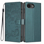 Capa de telemóvel em pele vegana com relevo de gato na árvore e fecho de aba, Para iPhone 17e / 16e, Para iPhone 17 Pro Max, Para iPhone 17 Pro, Para iPhone 17, Para iPhone Air, Para iPhone 16 Pro Max