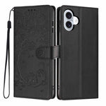 Capa de telemóvel em pele vegana com relevo de gato na árvore e fecho de aba, Para iPhone 16 Pro, Para iPhone 16 Plus, Para iPhone 16, Para iPhone 15 Pro Max, Para iPhone 15 Pro, Para iPhone 15 Plus