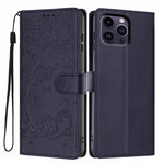 Capa de telefone em pele vegana com relevo de gato na árvore e fecho de aba, para iPhone 15, para iPhone 14 Plus, para iPhone 14, para iPhone 14 Pro, para iPhone 14 Pro Max, para iPhone 13 Pro Max