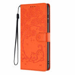 Capa de telefone em pele vegana com relevo de gato na árvore e fecho de aba, para iPhone 11 Pro