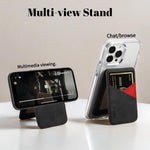 ESEBLE S1 Retro Vegan Leather Texture Magnetic RFID Mobile Phone Card Slots Holder