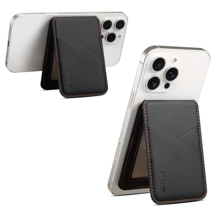 ESEBLE S2 Faux Leather Texture Magnetic RFID Mobile Phone Card Slots Holder