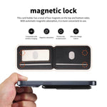 ESEBLE S2 Suporte para Cartões de Telemóvel Magnético com Textura de Couro Sintético RFID