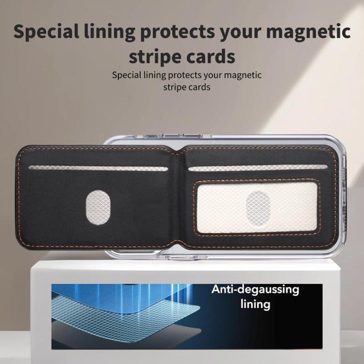 ESEBLE S2 Suporte para Cartões de Telemóvel Magnético com Textura de Couro Sintético RFID