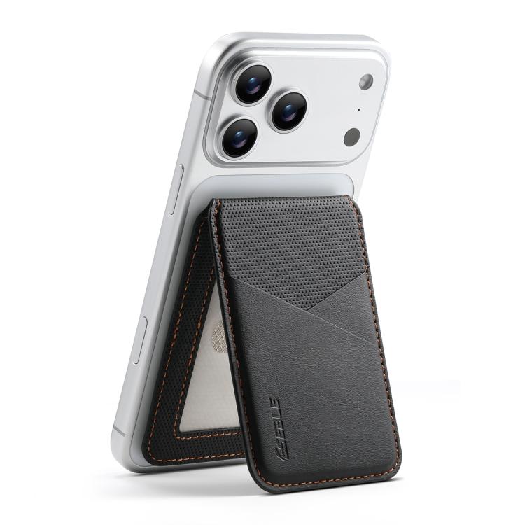 ESEBLE S3 Color Blocked Faux Leather Texture Magnetic RFID Mobile Phone Card Slots Holder