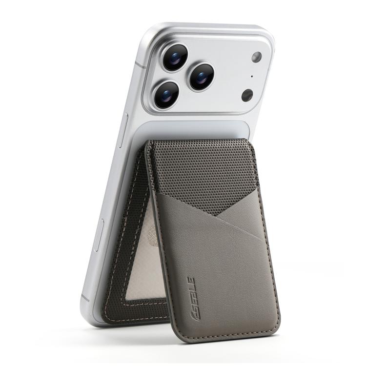 ESEBLE S3 Suporte para Cartões de Telemóvel Magnético com Blocos de Cor e Textura de Couro Sintético RFID