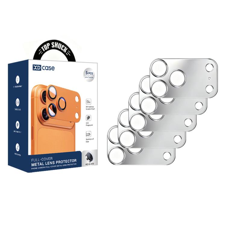 XDcase 5pcs Protetor de Lente da Câmara Oco em Liga de Titânio, Para iPhone 17 Pro Max, Para iPhone 17 Pro