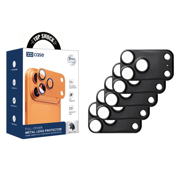 XDcase 5pcs Protetor de Lente da Câmara Oco em Liga de Titânio, Para iPhone 17 Pro Max, Para iPhone 17 Pro