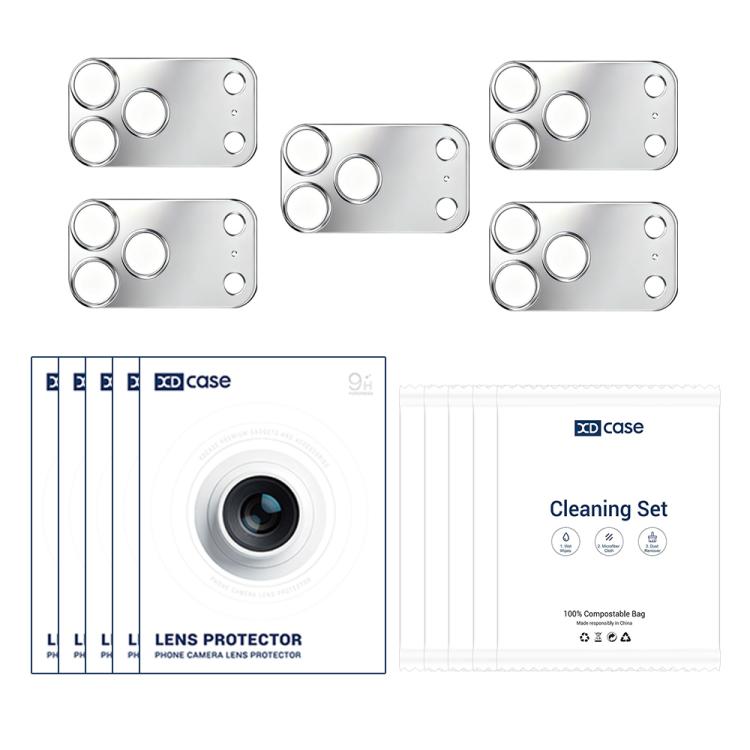 XDcase 5pcs Protetor de Lente da Câmara Oco em Liga de Titânio, Para iPhone 17 Pro Max, Para iPhone 17 Pro