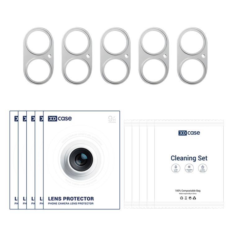 XDcase 5pcs Protetor de Lente da Câmara Oco em Liga de Titânio, Para iPhone 17