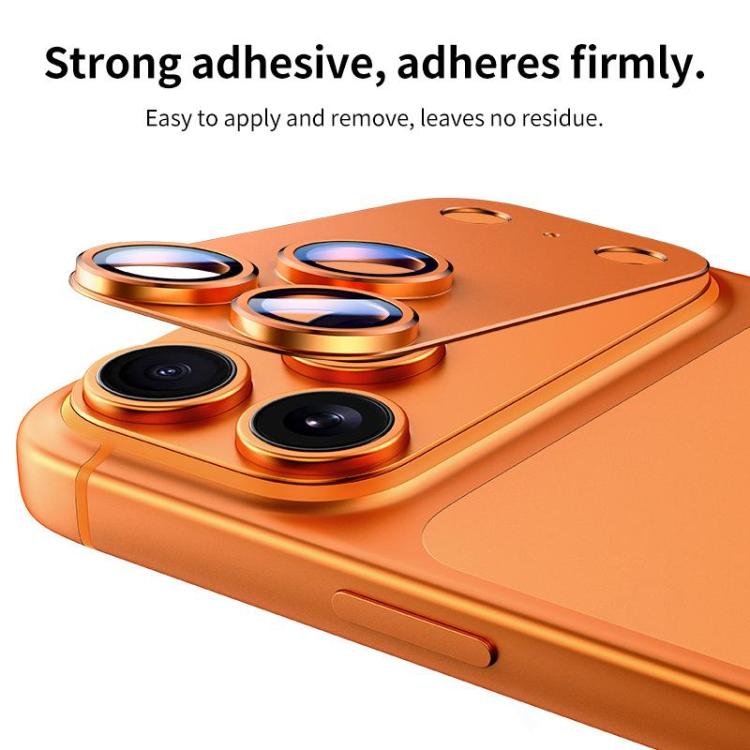 XDcase 5pcs Armor Full-Coverage Frosted Metal Camera Lens Ring Film, For iPhone 17 Pro Max, For iPhone 17 Pro