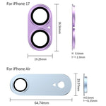 XDcase 5pcs Filme de Anel Metálico Fosco Armor de Cobertura Total para Lente da Câmara, Para iPhone 17