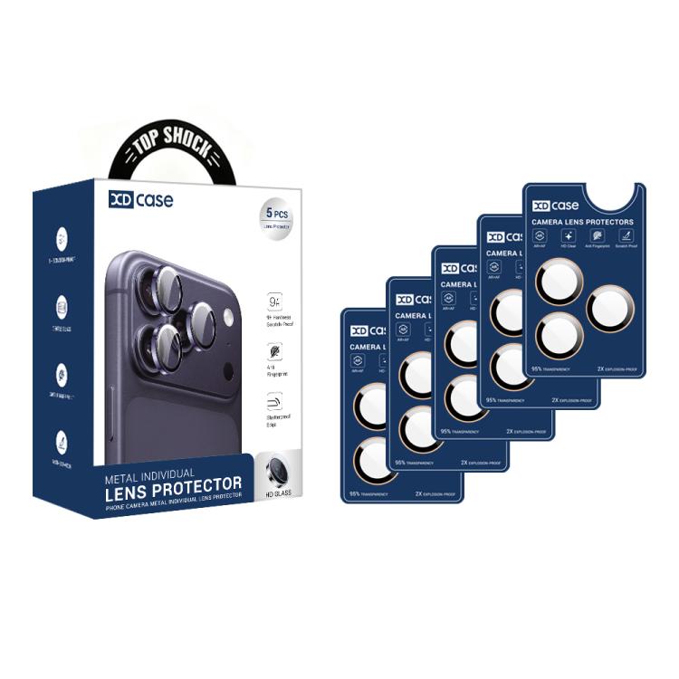 XDcase 5pcs Protetor de Lente da Câmara Hawkeye AF + AR com Ferramenta de Alinhamento, Para iPhone 17 Pro Max, Para iPhone 17 Pro