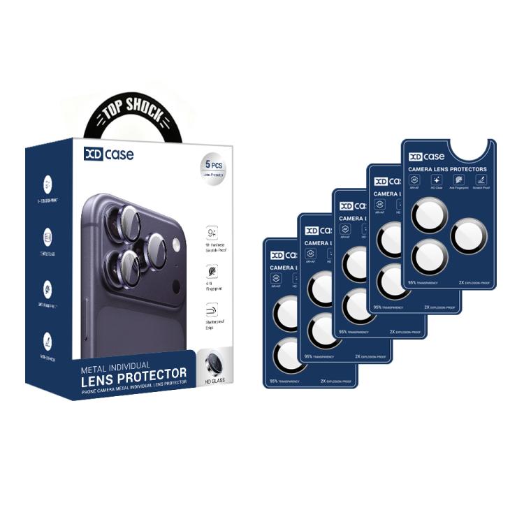 XDcase 5pcs Protetor de Lente da Câmara Hawkeye AF + AR com Ferramenta de Alinhamento, Para iPhone 17 Pro Max, Para iPhone 17 Pro