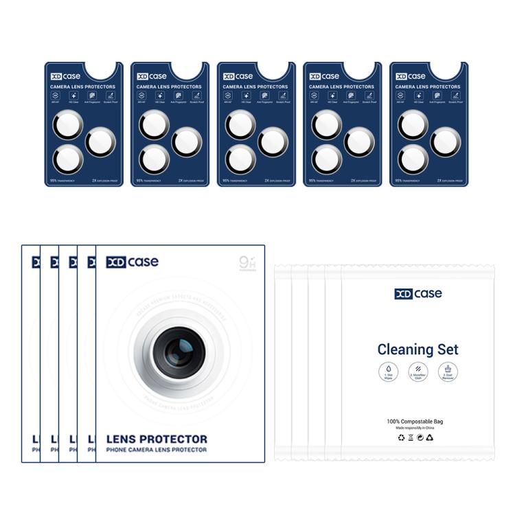 XDcase 5pcs Protetor de Lente da Câmara Hawkeye AF + AR com Ferramenta de Alinhamento, Para iPhone 17 Pro Max, Para iPhone 17 Pro