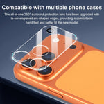 XDcase 5pcs Filme de Vidro Temperado Integrado Transparente para Câmara, Para iPhone 17 Pro Max, Para iPhone 17 Pro, Para iPhone 17, Para iPhone Air