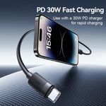 Cabo de Dados de Carregamento Rápido PD30W USAMS SJ781 USB-C / Tipo-C para 8 Pinos, 1m