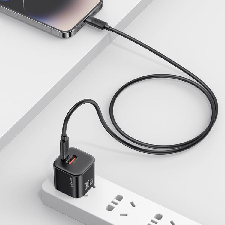 Cabo de Dados de Carregamento Rápido PD30W USAMS SJ781 USB-C / Tipo-C para 8 Pinos, 1m