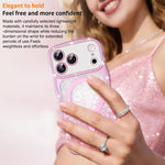 Capa de telemóvel magnética em TPU com moldura ondulada, estrela, diamante e eletrochapado com glitter, Para iPhone 17 Pro Max, Para iPhone 17 Pro, Para iPhone 17, Para iPhone 16 Pro Max, Para iPhone 16 Pro, Para iPhone 16