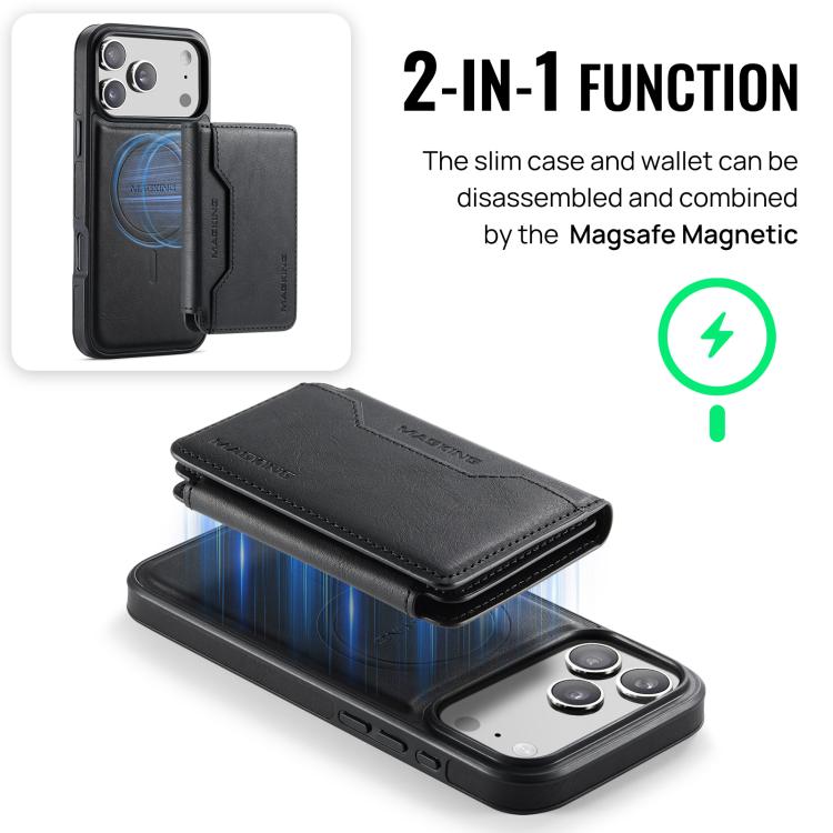 Capa de telemóvel destacável MAGKING K3 Series MagSafe RFID K3 Pro com bolsa para cartões, Para iPhone 17 Pro Max, Para iPhone 17 Pro, Para iPhone Air