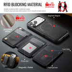 Capa de telemóvel destacável MAGKING K3 Series MagSafe RFID K3 Pro com bolsa para cartões, Para iPhone 17 Pro Max, Para iPhone 17 Pro, Para iPhone Air