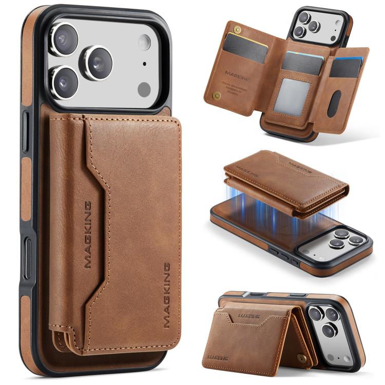 Capa de telemóvel destacável MAGKING K3 Series MagSafe RFID K3 Pro com bolsa para cartões, Para iPhone 17 Pro Max, Para iPhone 17 Pro, Para iPhone Air