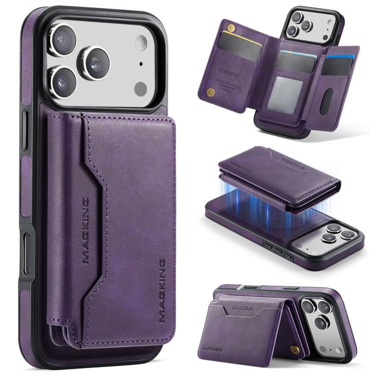 Capa de telemóvel destacável MAGKING K3 Series MagSafe RFID K3 Pro com bolsa para cartões, Para iPhone 17 Pro Max, Para iPhone 17 Pro, Para iPhone Air