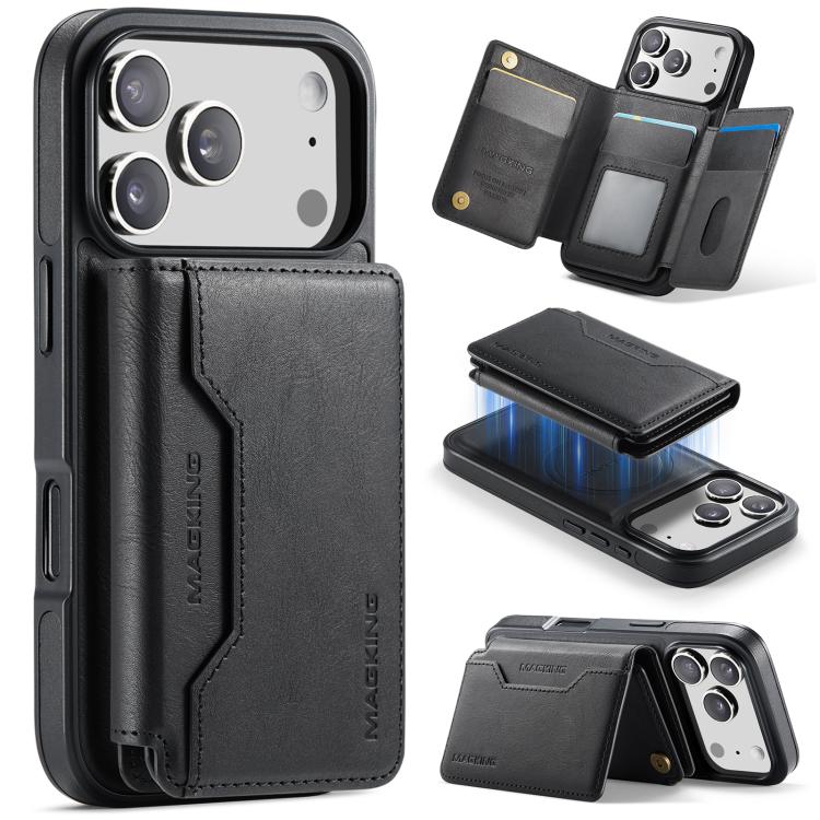 Capa de telemóvel destacável MAGKING K3 Series MagSafe RFID K3 Pro com bolsa para cartões, Para iPhone 17 Pro Max, Para iPhone 17 Pro, Para iPhone Air