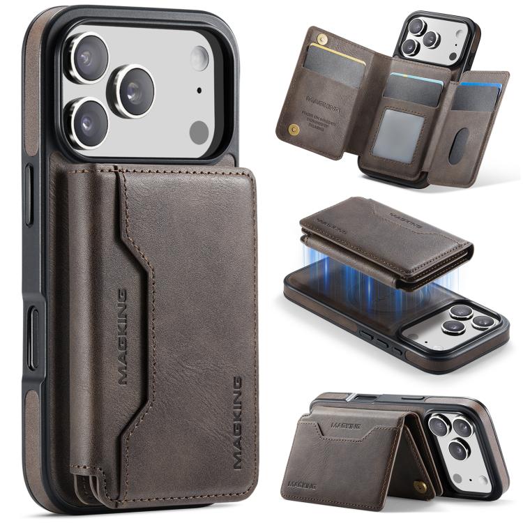 Capa de telemóvel destacável MAGKING K3 Series MagSafe RFID K3 Pro com bolsa para cartões, Para iPhone 17 Pro Max, Para iPhone 17 Pro, Para iPhone Air