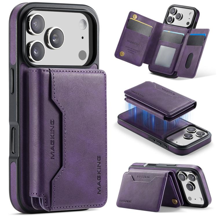 Capa de telemóvel destacável MAGKING K3 Series MagSafe RFID K3 Pro com bolsa para cartões, Para iPhone 17 Pro Max, Para iPhone 17 Pro, Para iPhone Air