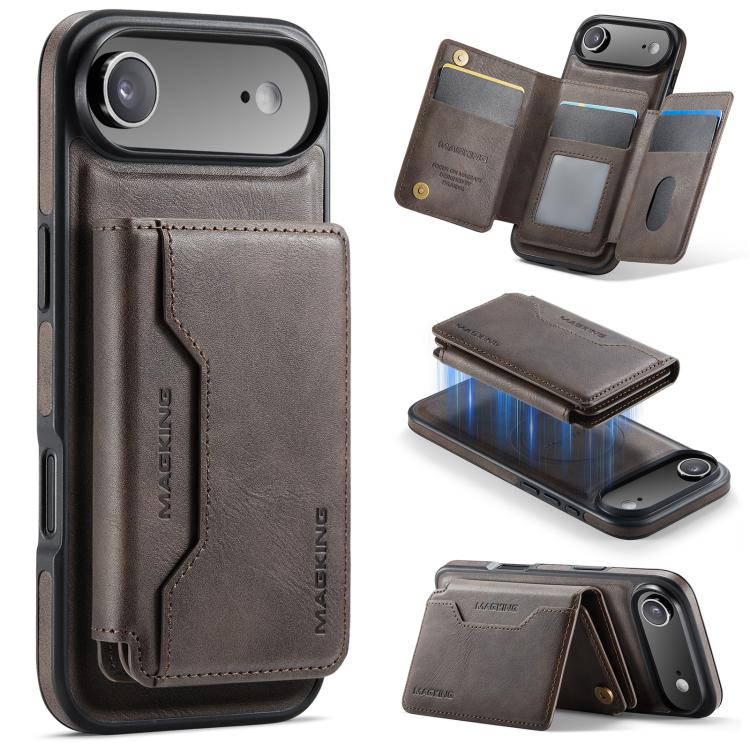 Capa de telemóvel destacável MAGKING K3 Series MagSafe RFID K3 Pro com bolsa para cartões, Para iPhone 17 Pro Max, Para iPhone 17 Pro, Para iPhone Air
