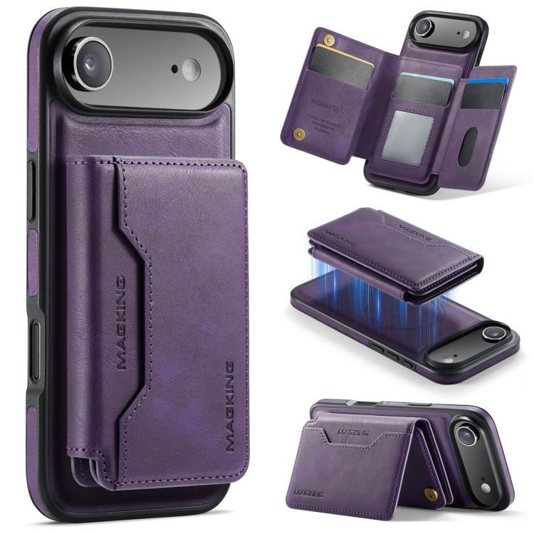 Capa de telemóvel destacável MAGKING K3 Series MagSafe RFID K3 Pro com bolsa para cartões, Para iPhone 17 Pro Max, Para iPhone 17 Pro, Para iPhone Air