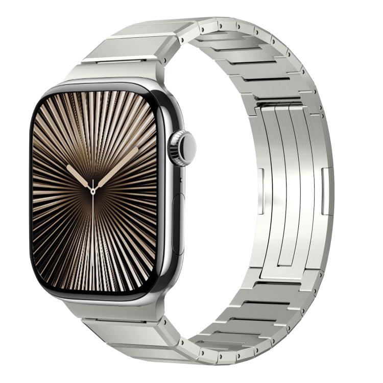 Pulseira de Relógio em Liga de Titânio com Fecho Dobradiço de Uma Conta, Para Apple Watch 46mm / 49mm / 45mm / 44mm, Para Apple Watch 42mm / 41mm / 40mm / 38mm