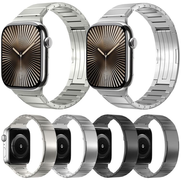 Pulseira de Relógio em Liga de Titânio com Fecho Dobradiço de Uma Conta, Para Apple Watch 46mm / 49mm / 45mm / 44mm, Para Apple Watch 42mm / 41mm / 40mm / 38mm