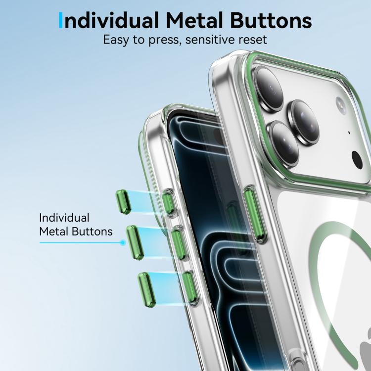 Capa de telemóvel magnética Kemeng em PC transparente, Para iPhone 17 Pro Max, Para iPhone 17 Pro