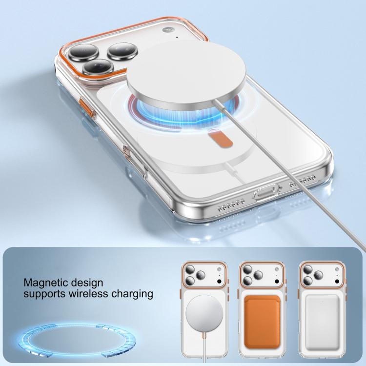 Capa de telemóvel magnética Kemeng em PC transparente, Para iPhone 17 Pro Max, Para iPhone 17 Pro