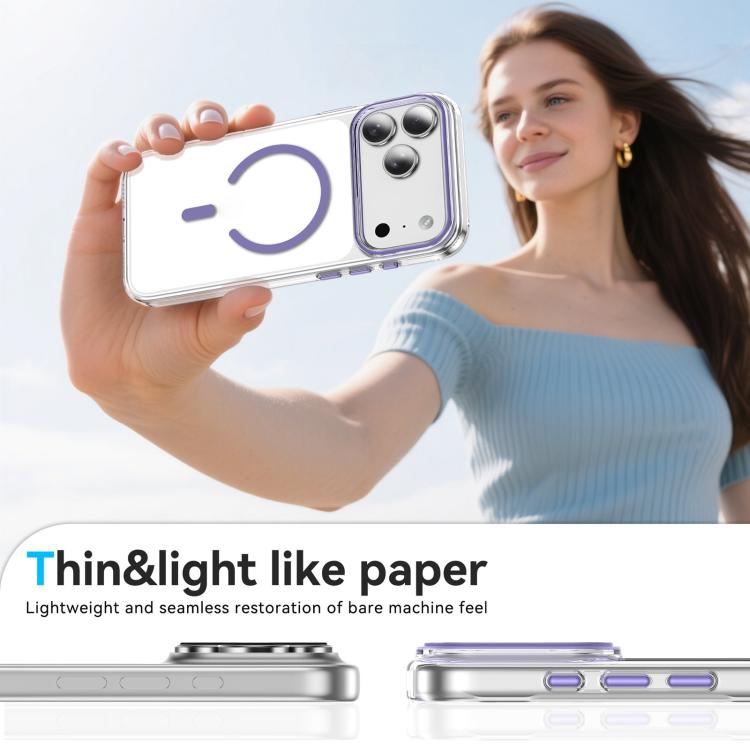 Capa de telemóvel magnética Kemeng em PC transparente, Para iPhone 17 Pro Max, Para iPhone 17 Pro