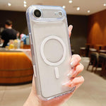 Capa de telemóvel magnética híbrida em TPU com PC fosco e tecla de deteção AI, Para iPhone 17 Pro Max, Para iPhone 17 Pro, Para iPhone 17, Para iPhone Air, Para iPhone 16 Pro Max, Para iPhone 16 Pro, Para iPhone 16
