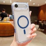 Capa de telemóvel magnética híbrida em TPU com PC fosco e tecla de deteção AI, Para iPhone 17 Pro Max, Para iPhone 17 Pro, Para iPhone 17, Para iPhone Air, Para iPhone 16 Pro Max, Para iPhone 16 Pro, Para iPhone 16