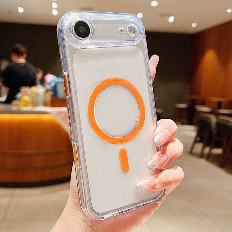 Capa de telemóvel magnética híbrida em TPU com PC fosco e tecla de deteção AI, Para iPhone 17 Pro Max, Para iPhone 17 Pro, Para iPhone 17, Para iPhone Air, Para iPhone 16 Pro Max, Para iPhone 16 Pro, Para iPhone 16