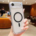 Capa de telemóvel magnética híbrida em TPU com PC fosco e tecla de deteção AI, Para iPhone 17 Pro Max, Para iPhone 17 Pro, Para iPhone 17, Para iPhone Air, Para iPhone 16 Pro Max, Para iPhone 16 Pro, Para iPhone 16