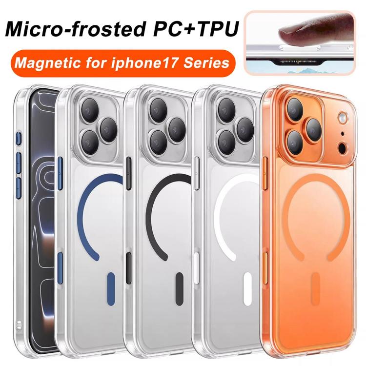 Capa de telemóvel magnética híbrida em TPU com PC fosco e tecla de deteção AI, Para iPhone 17 Pro Max, Para iPhone 17 Pro, Para iPhone 17, Para iPhone Air, Para iPhone 16 Pro Max, Para iPhone 16 Pro, Para iPhone 16